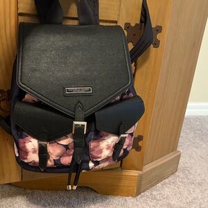 Victoria's Secret Black and Floral small Backpack